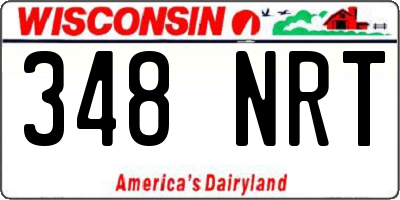 WI license plate 348NRT