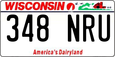 WI license plate 348NRU
