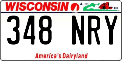 WI license plate 348NRY