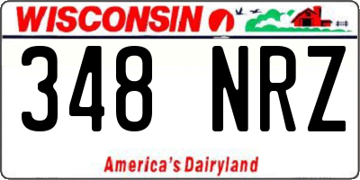 WI license plate 348NRZ