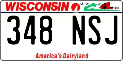 WI license plate 348NSJ