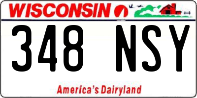 WI license plate 348NSY
