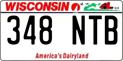 WI license plate 348NTB