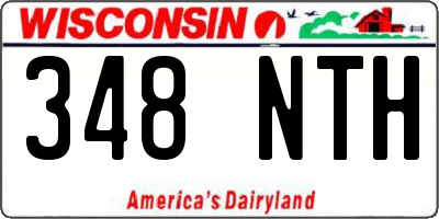 WI license plate 348NTH