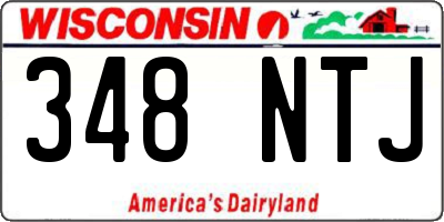 WI license plate 348NTJ
