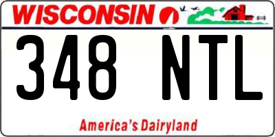 WI license plate 348NTL