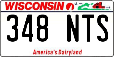 WI license plate 348NTS