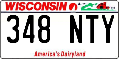 WI license plate 348NTY