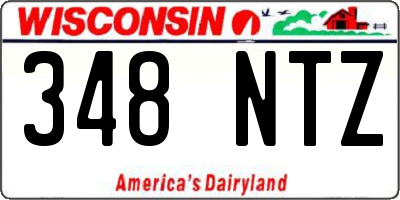 WI license plate 348NTZ