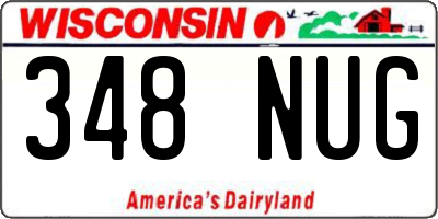 WI license plate 348NUG