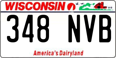 WI license plate 348NVB