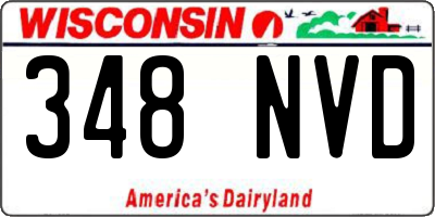 WI license plate 348NVD