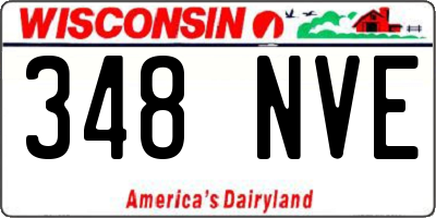 WI license plate 348NVE