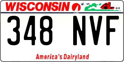 WI license plate 348NVF