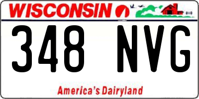 WI license plate 348NVG