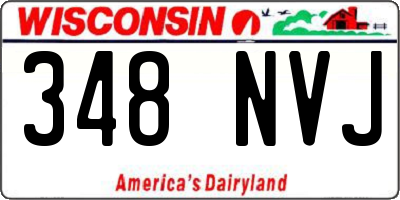 WI license plate 348NVJ