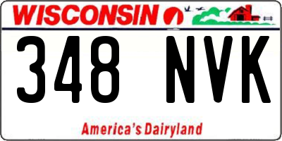 WI license plate 348NVK