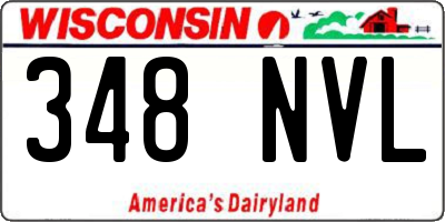 WI license plate 348NVL