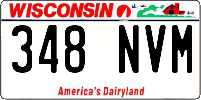 WI license plate 348NVM