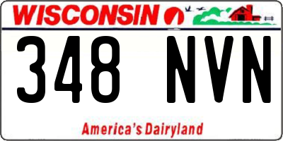 WI license plate 348NVN