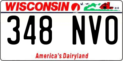 WI license plate 348NVO