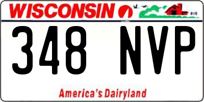 WI license plate 348NVP
