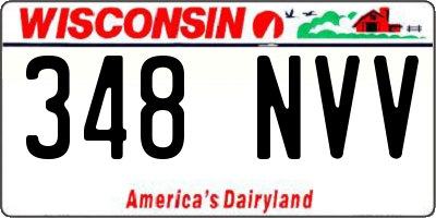 WI license plate 348NVV