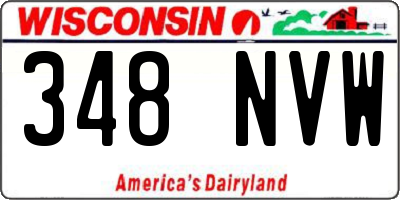 WI license plate 348NVW