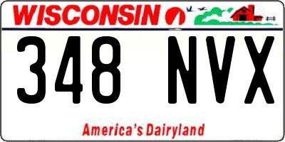 WI license plate 348NVX