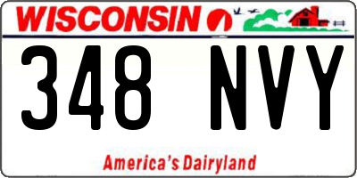 WI license plate 348NVY