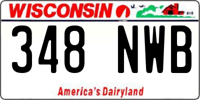 WI license plate 348NWB