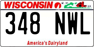 WI license plate 348NWL