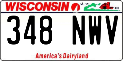 WI license plate 348NWV