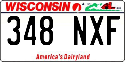 WI license plate 348NXF