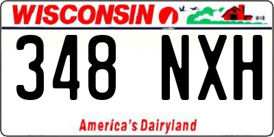 WI license plate 348NXH