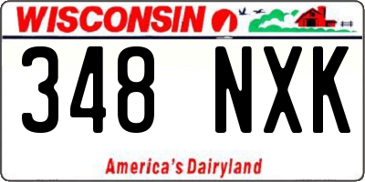 WI license plate 348NXK