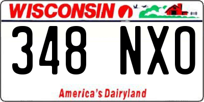 WI license plate 348NXO