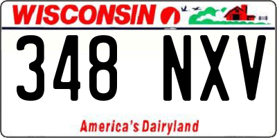 WI license plate 348NXV