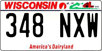 WI license plate 348NXW
