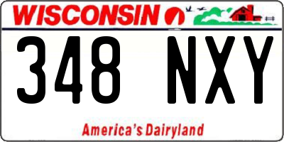WI license plate 348NXY