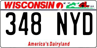 WI license plate 348NYD