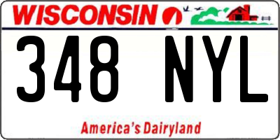 WI license plate 348NYL