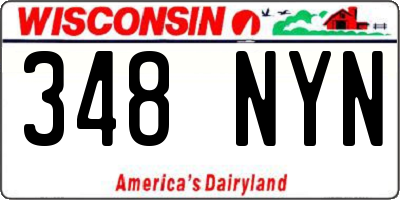 WI license plate 348NYN