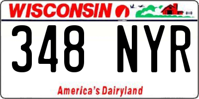 WI license plate 348NYR