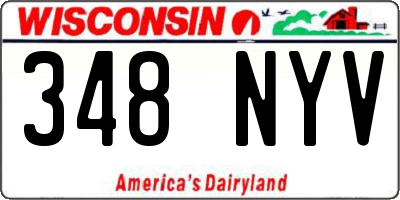 WI license plate 348NYV
