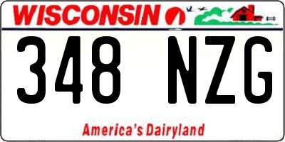 WI license plate 348NZG