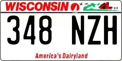 WI license plate 348NZH