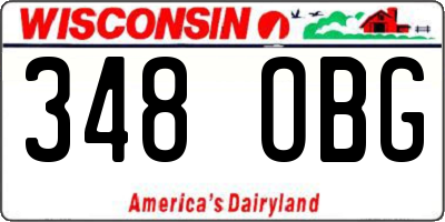 WI license plate 348OBG