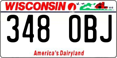 WI license plate 348OBJ