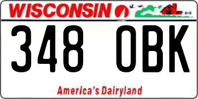 WI license plate 348OBK